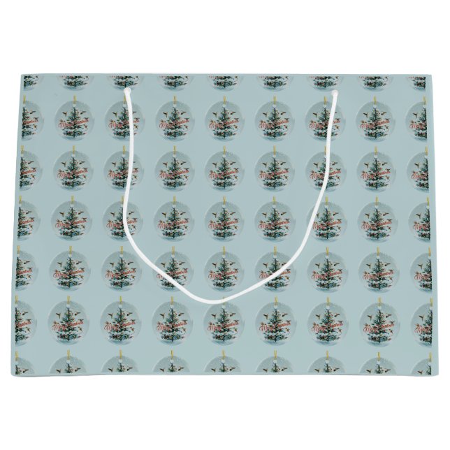 Grand Sac Cadeau Colibris, Design (Devant)