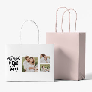 Grand Sac Cadeau Collage Couple Photo & Tout Ce Dont Vous Avez Beso