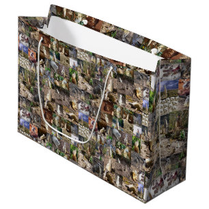 Grand Sac Cadeau Collage photo de Meerkat,