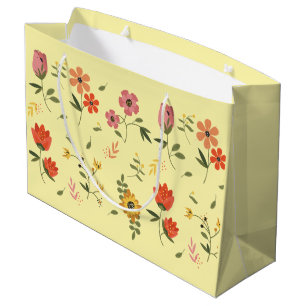 Grand Sac Cadeau collection de fleurs