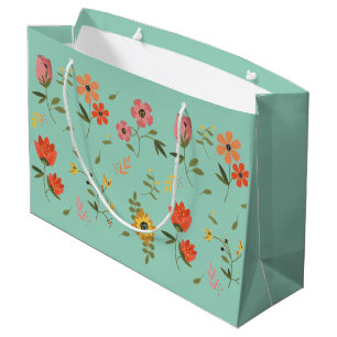Grand Sac Cadeau collection de fleurs