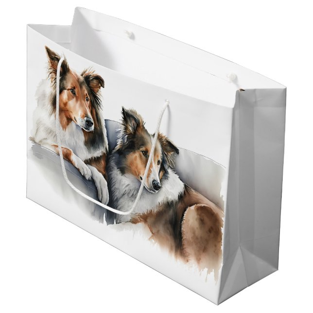 Grand Sac Cadeau Colons rugueux (Devant Angle)