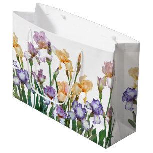 Grand Sac Cadeau Coloré violet et bracelet iris