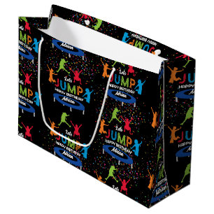 Grand Sac Cadeau Colorée Trampoline Park Jump Anniversaire de enfan