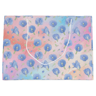 Grand Sac Cadeau Colorful Flower Pattern