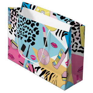 Grand Sac Cadeau Colorful Retro 1990's Nineties Motif