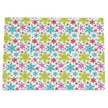 Colorful Retro Snowflakes Christmas