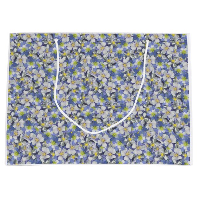 Grand Sac Cadeau Columbines Motif sans âme (Devant)