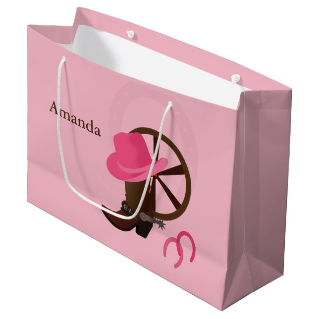 Grand Sac Cadeau Conception d'amorçage de la fille LGB (Devant Angle)