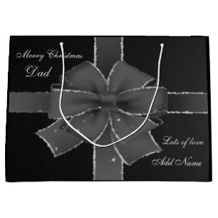 Grand Sac Cadeau Conception de cadeau de Noël personnalisé pour pap