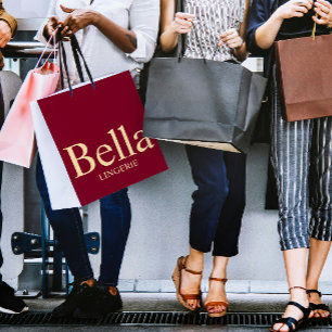 Grand Sac Cadeau Conception de marque de lingerie élégante modifiab