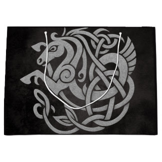 Grand Sac Cadeau Conception de nœud de cheval mythique nordique