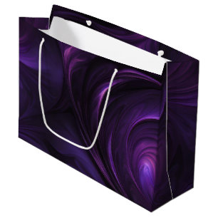 Grand Sac Cadeau Conception de torsion violette foncée