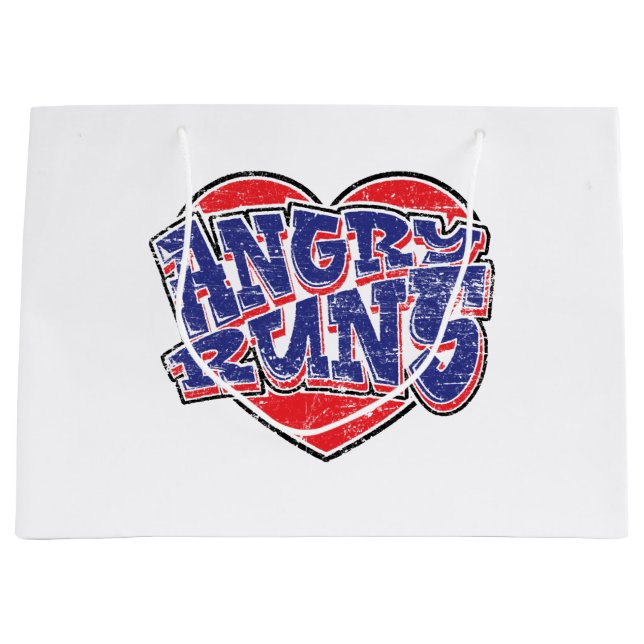 Grand Sac Cadeau Conception des ventilateurs Angry Runs v2 (Devant)
