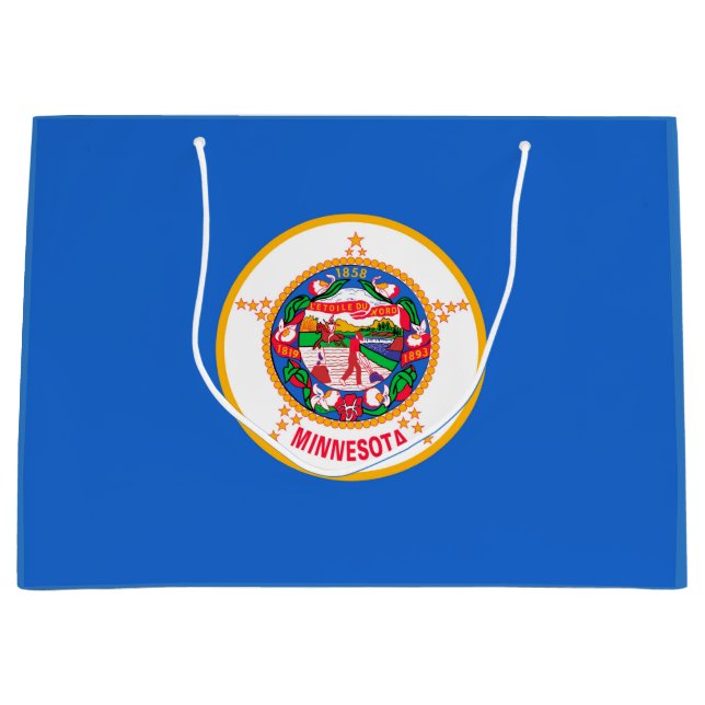 Grand Sac Cadeau Conception du drapeau de l'État du Minnesota (Devant)