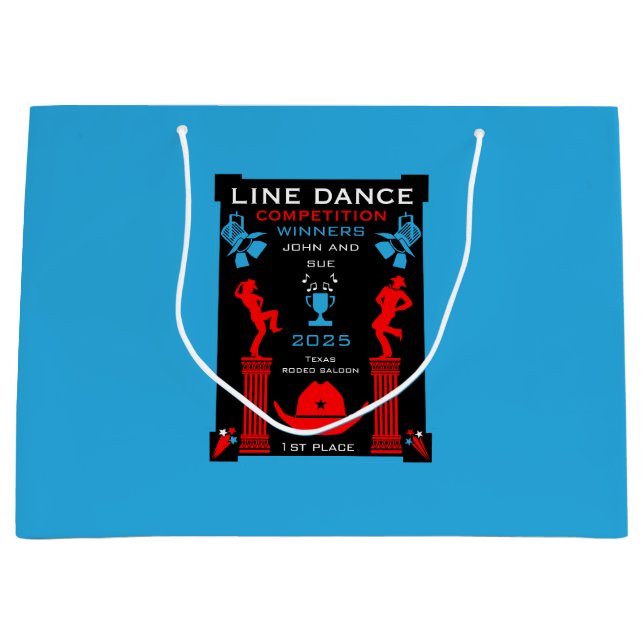 Grand Sac Cadeau Concours de danse américaine (Devant)
