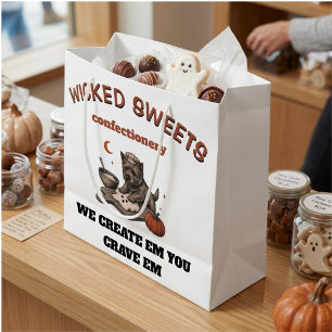 Grand Sac Cadeau Confiserie Méchante Chien Boulangerie Halloween Vi