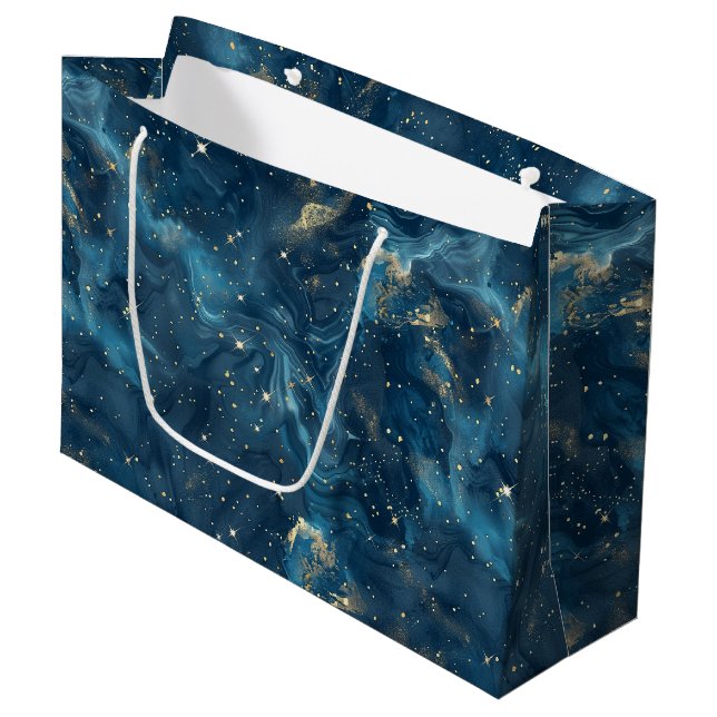Grand Sac Cadeau Constellation céleste - Nuit étoilée (8) (Devant Angle)
