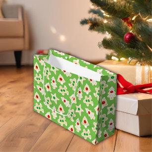 Grand Sac Cadeau Cookies de Noël au beurre vert Christmas