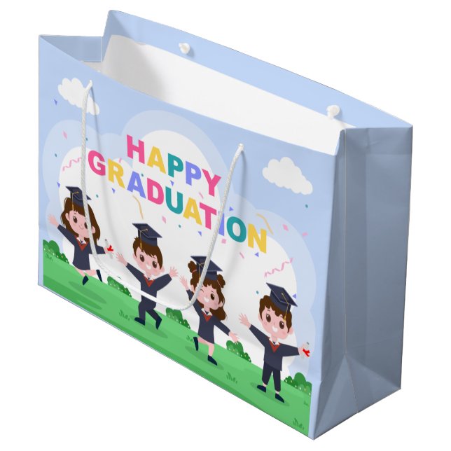 Grand Sac Cadeau cool élèves de l'école secondaire Graduation (Devant Angle)