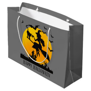Grand Sac Cadeau Cool Halloween sorcière vacances
