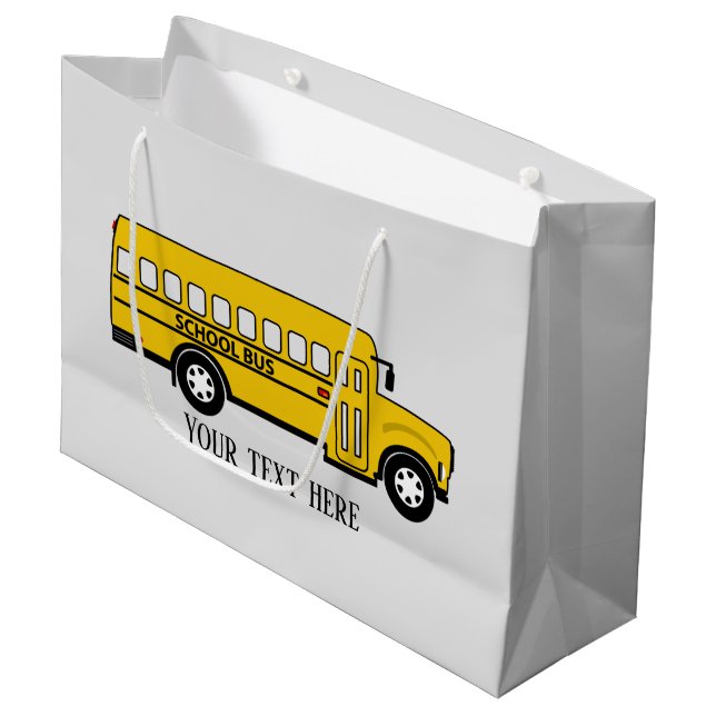 Grand Sac Cadeau cool Les chauffeurs de bus scolaires ajoutent du t (Devant Angle)