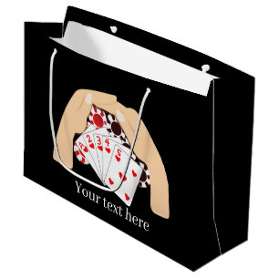 Grand Sac Cadeau cool poker nuit ajouter texte casino