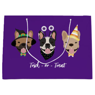 Grand Sac Cadeau Costumes d'Halloween pour Bouledogues Français