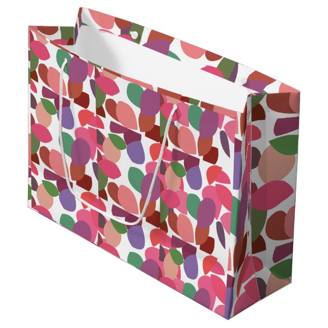 Grand Sac Cadeau Cotoneaster Feuilles Colorées Botanique (Devant Angle)