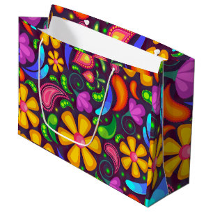 Grand Sac Cadeau Couleur arc-en-ciel enfant abstrait