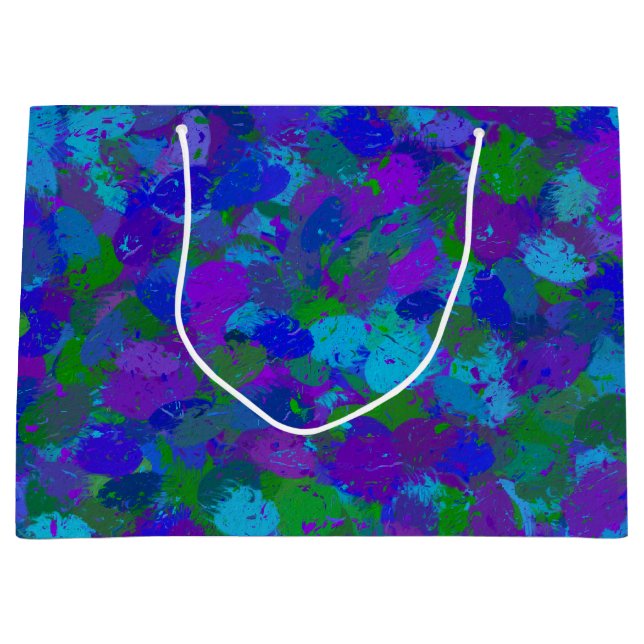 Grand Sac Cadeau Couleur du peacock (Devant)