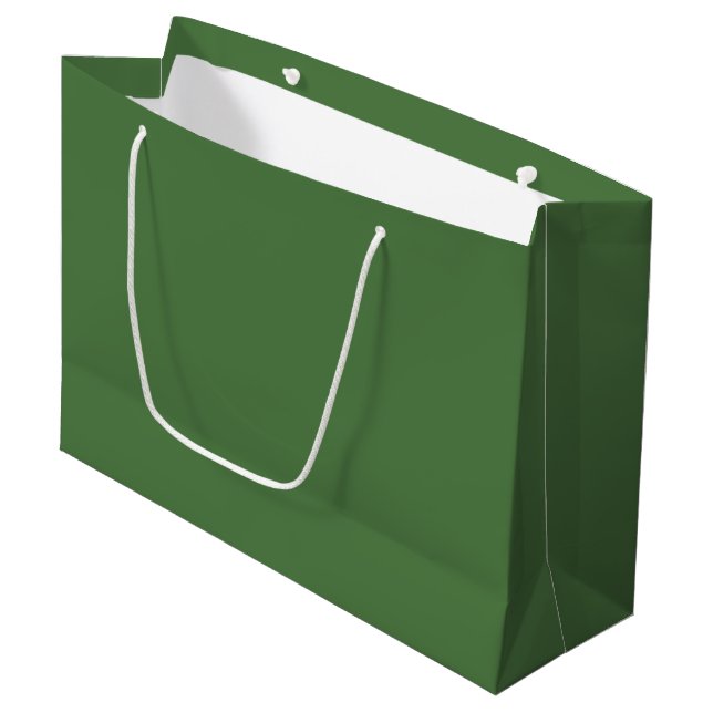 Grand Sac Cadeau Couleur ferme verte (Devant Angle)