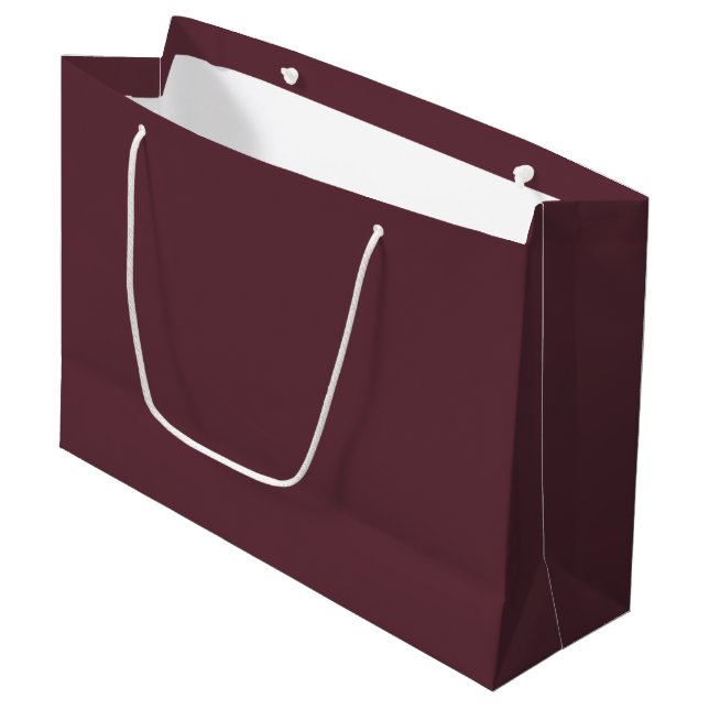 Grand Sac Cadeau Couleur solide bordeaux (Devant Angle)