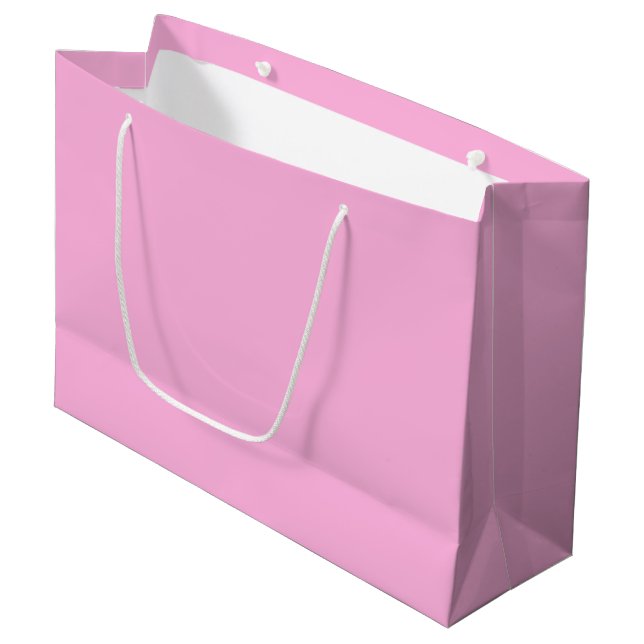 Grand Sac Cadeau Couleur solide rose pâle (Devant Angle)