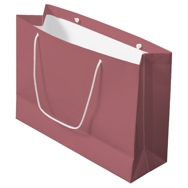 Grand Sac Cadeau Couleur solide Rose poussiéreux (Devant Angle)