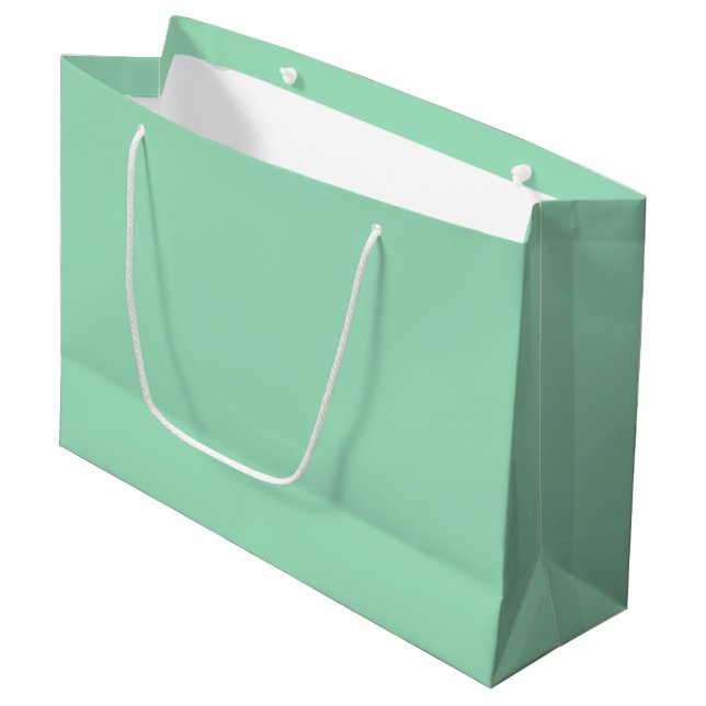 Grand Sac Cadeau Couleur solide verte marine (Devant Angle)