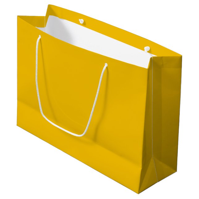 Grand Sac Cadeau Couleur uni jaune soleil (Devant Angle)