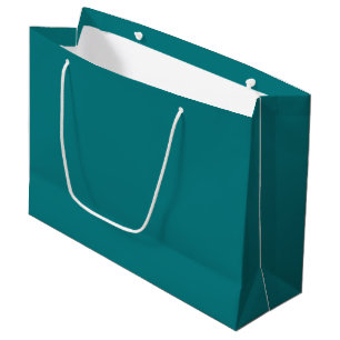 Grand Sac Cadeau Couleur uni profond Aqua turquoise