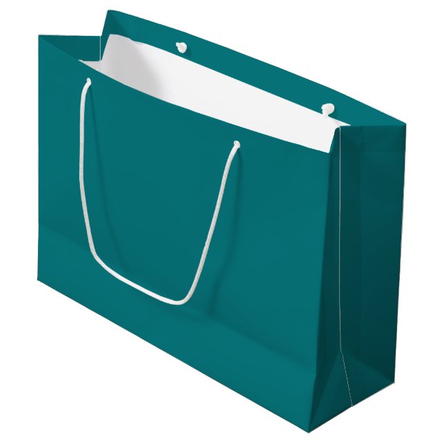 Grand Sac Cadeau Couleur uni profond Aqua turquoise