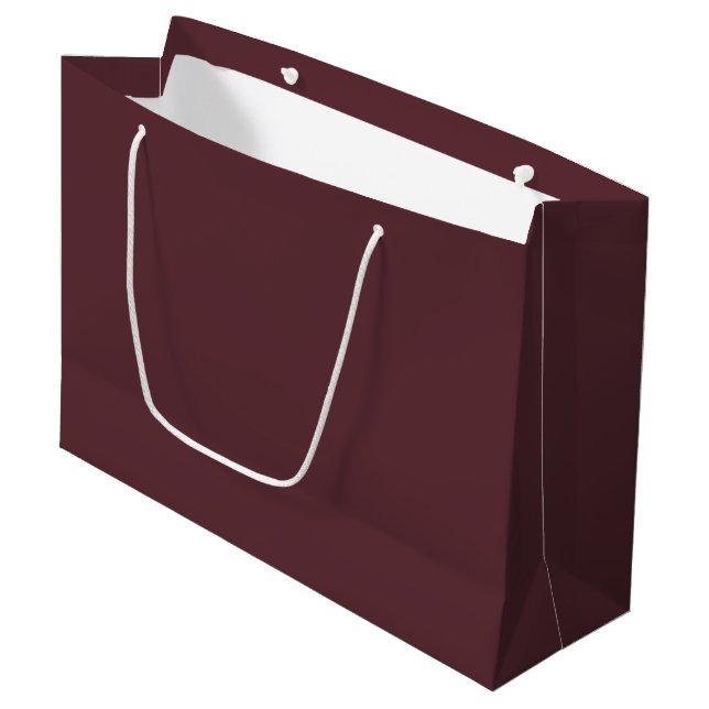 Grand Sac Cadeau Couleur unie marron profond (Devant Angle)