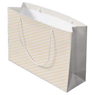 Grand Sac Cadeau Couleurs pastel unies rayures professionnel minima
