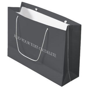 Grand Sac Cadeau Couleurs tendance - Gris d'ardoise - Solide