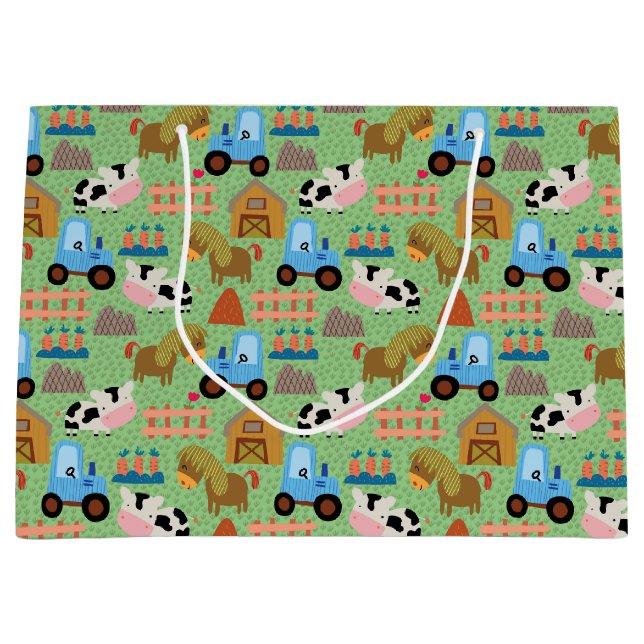 Grand Sac Cadeau Country Farm Life (Devant)