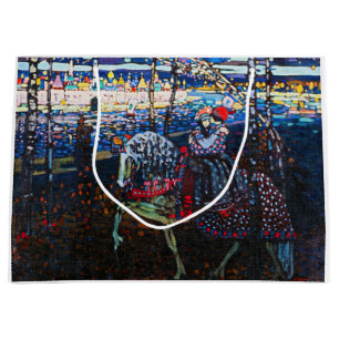 Grand Sac Cadeau Couple à cheval blanc, Wassily Kandinsky