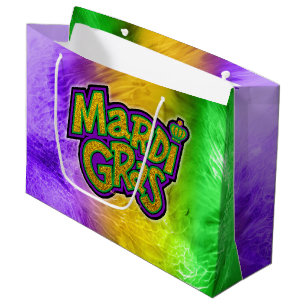 Grand Sac Cadeau Couronne festive de SlipperyJoe thème Mardi Gras r
