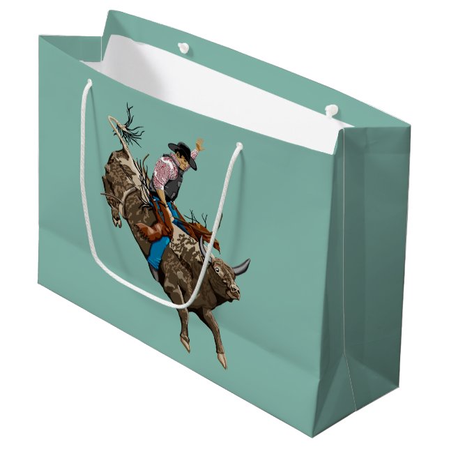 Grand Sac Cadeau Cowboy (Devant Angle)