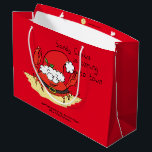 Grand Sac Cadeau Crabe Christmas Beach Tropical Funny<br><div class="desc">Dites à tous vos amis de la plage tropicale que Sandy Claws vient en ville pour Noël ! C'est un crabe, alors ne fais pas ce crabby Père Noël ou tu auras du charbon cette fête ! C'est le dessin mignon parfait pour faire sourire les amateurs de plage ce Noël...</div>