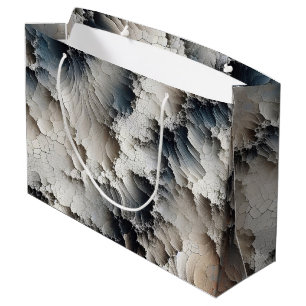 Grand Sac Cadeau Crackle contemporain Abstrait
