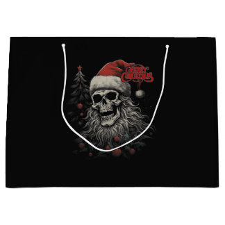 Grand Sac Cadeau Crâne de squelette Noël joyeux drôle Santa apparié