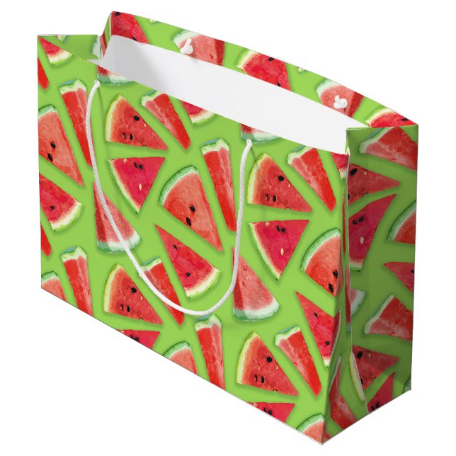 Grand Sac Cadeau Création de Motif de pastèque 3 (Dos Angle)